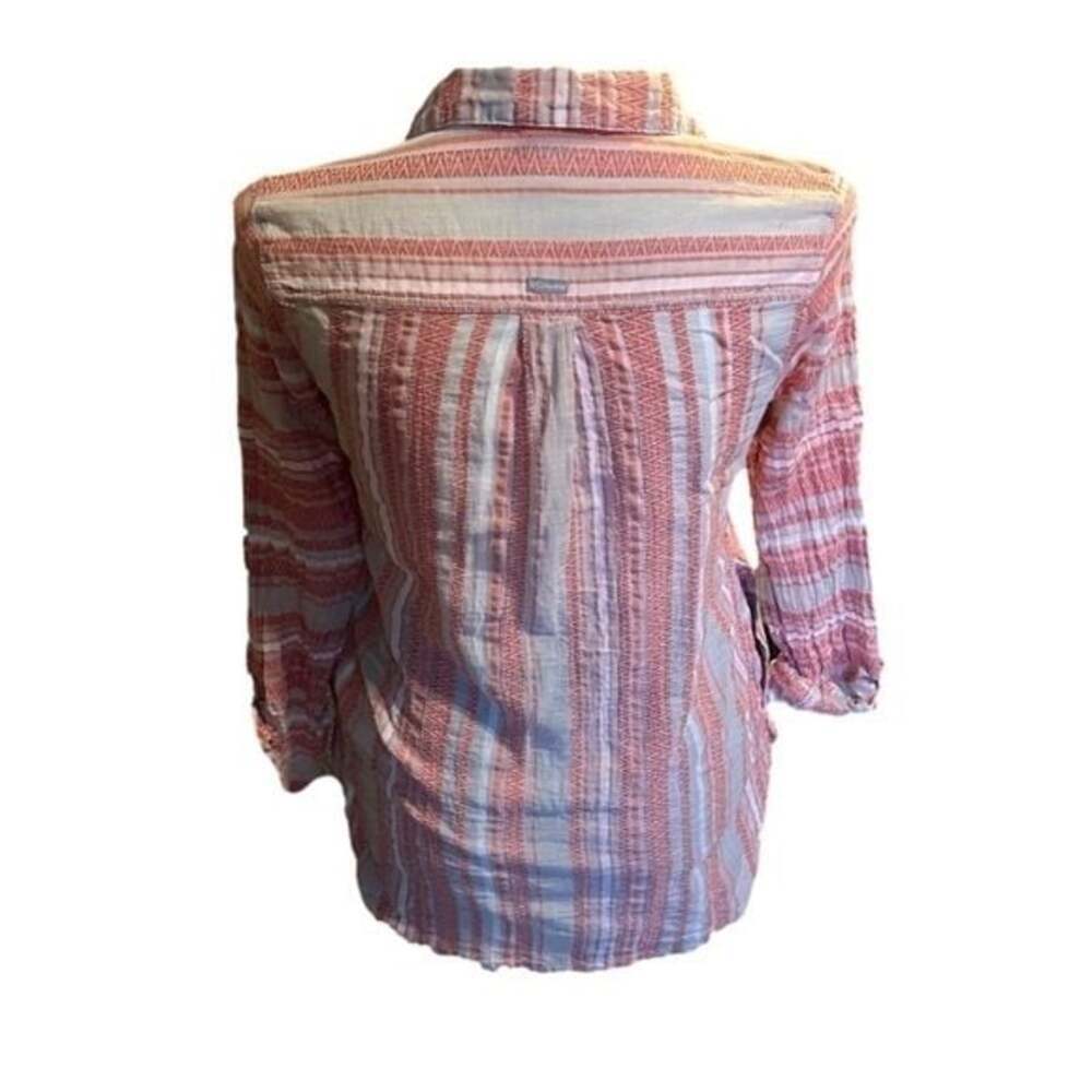 Columbia Pink and Grey Striped Button-Down Shirt - Picture 2 of 5